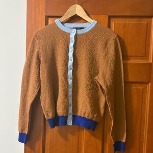 Zara Brown and Blue Women's Cardigan